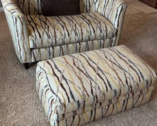 Cute large accent chair with ottoman