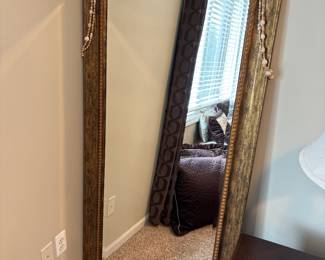 Gold accent mirror