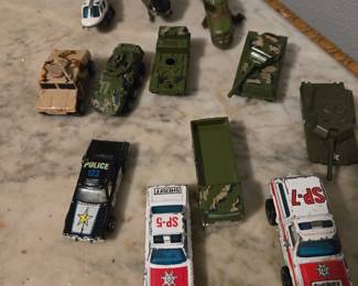 Army car and trucks
