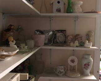 Bird house, vases, knickknacks, candle holders, etc.