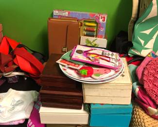 Jewelry boxes, suspenders, toys, etc.