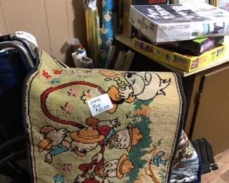 Disney Rug, Noah’s Ark wall hanging, Wheelchair, Books, Pictures, Games