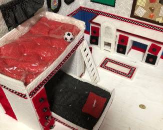 Plastic Canvas Barbie Doll Furniture Youth Bedroom 