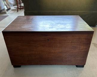 Antique oak blanket chest