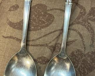Campbell Boy and Girl Soup Spoons. 5 pairs available.