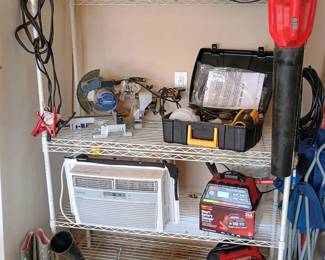 Wagner power sprayer, leaf blower, battery charger, working for today 8,000 BTU air conditioner