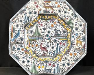 Estrela De Corinbriva Portugal Hand Painted Platter