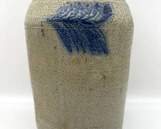 Antique Salt Glazed Stoneware Crock