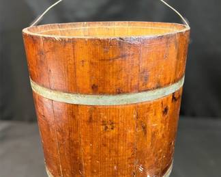 Antique Primitive Wood Bucket