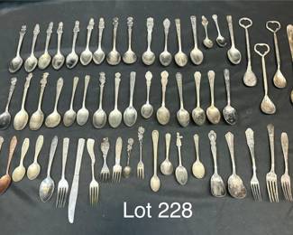 Vintage & Antique Spoon Collection Featuring Silver Plate & Silver