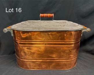Restored Antique Copper Boiling Tub