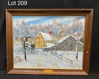 Acrylic on Canvas 'Snow Bound' by William T. Rehm Jr.