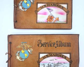 Two Vintage Marine Service Keepsake Albums