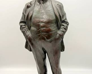 Rare Bronze Sculpture of Caruso by Ettore Ximenes (1855-1926)