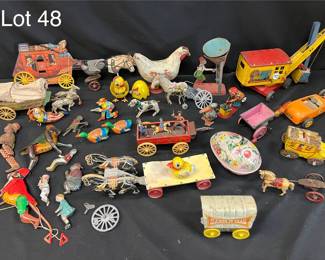 Lot of Vintage Tin Toys