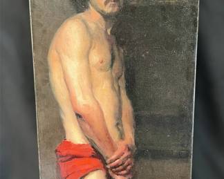 Oil on Canvas of a Young Man from Martha Walter Estate