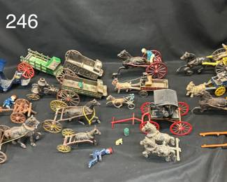 Large Lot of Vintage Cast Iron Toys