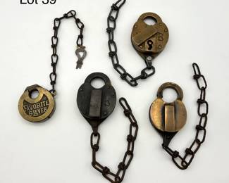 Lot of 19th Century Padlocks