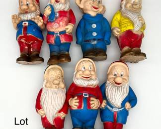 1950's Disney's Snow and the Seven Dwarves Rubber Toys