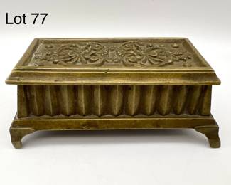 Antique Brass Stamp Box