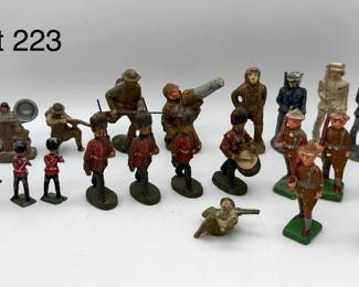 Antique Cast Iron and Composite Military Figures