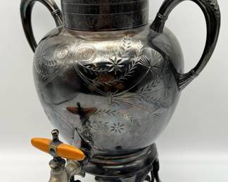 Aesthetic Silver Plate Samovar