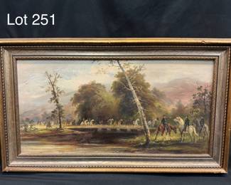 Robert D. Wilkie (1828-1903) Oil on Canvas of Civil War Cavalry
