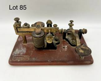 Antique Railroad J.H. Bunnell & Co. NY Morse Code Telegraph and Sounder