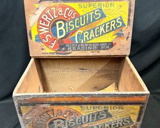 Antique Wertz Bakery Wooden Crate