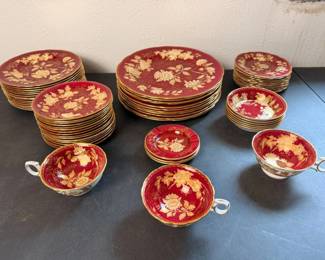 Ruby Tonquin Wedgwood Bone China (not a complete set)