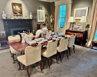 10 carved dining chairs