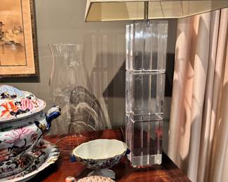 Modern lucite lamps