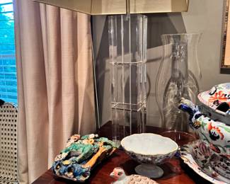 Modern lucite lamps