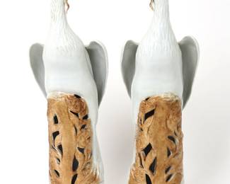 Lot 359 Fine Pair of Chinese Phoenix Porcelain Statues