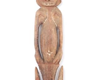 Lot 368 PNG Shell Eye Ancestor Hook Statue