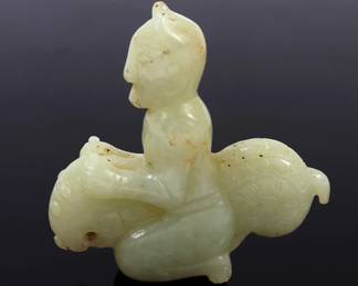 Lot 190 Certified Nephrite Jade Guardian Pendant