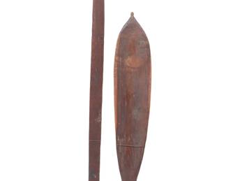 Lot 398 Two Aboriginal Weapons, AtlAtl Woomera