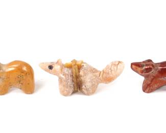 Lot 363 Beautiful Hand Carved Zuni Fetish Animals