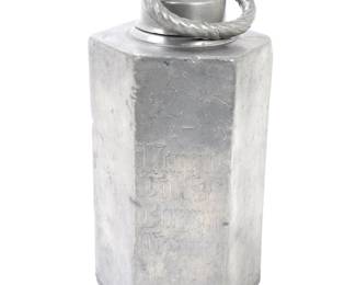 Lot 243 Hexagonal Pewter Vessel