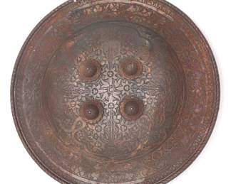 Lot 145 Heavy Cast Iron Incised Dhal Shield