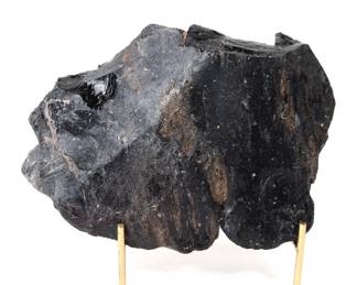 Lot 255 Large Raw Unpolished Obsidian Specimen wStand