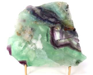 Lot 256 Incredible Slab of Rainbow Fluorite wStand
