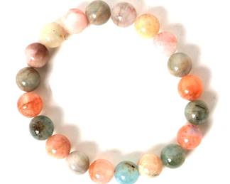 Lot 173 Gorgeous Natural Morganite Bead Bracelet