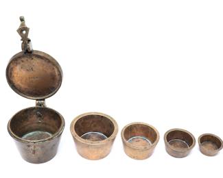 Lot 247 Spanish Apothecary Onzas Measure Set, 18th 19th c.