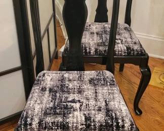 Vintage Italian lacquered Chairs C1980 New reupholstery