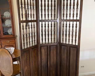 Wood room divider