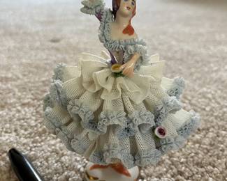 Dresden porcelain lace figurine