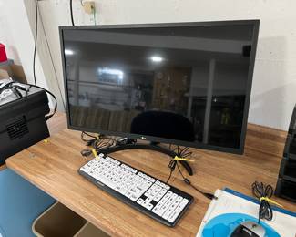 Monitor and keyboard