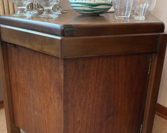 Lane Mid Century Hexagon Shaped Rolling Side Table