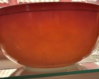 Pyrex Flameglo Orange Mixing Bowl